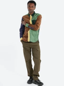 BEAMS PLUS - Button-Down Corduroy Panel in Green