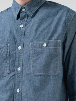 BEAMS PLUS - Chambray Work Shirt in Blue