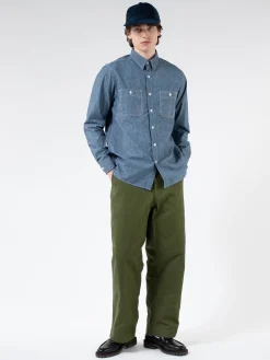 BEAMS PLUS - Chambray Work Shirt in Blue
