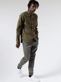 BEAMS PLUS - Colour Broad Button-Down Shirt in Olive