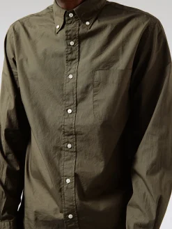BEAMS PLUS - Colour Broad Button-Down Shirt in Olive