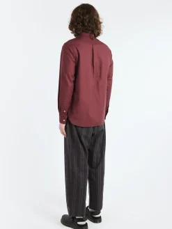 BEAMS PLUS - Colour Oxford Button Down Shirt in Burgundy