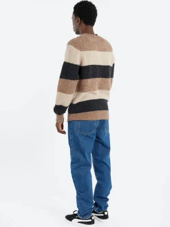 BEAMS PLUS - Crew Stripe Shaggy in Light Brown