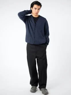 BEAMS PLUS - Elbow Patch Cardigan in Navy