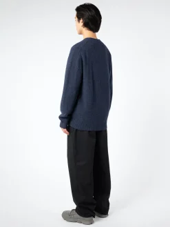 BEAMS PLUS - Elbow Patch Cardigan in Navy