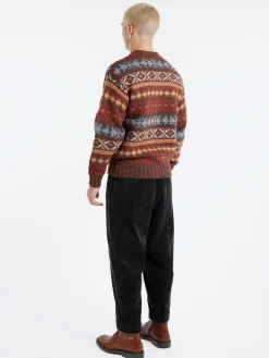 BEAMS PLUS - Fair Isle Sweater in Brown