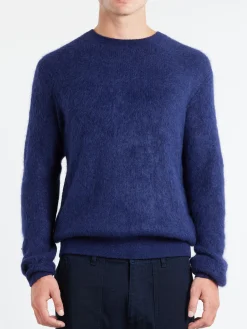 BEAMS PLUS - Garter Stitch Sweater in Navy