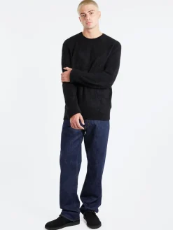 BEAMS PLUS - Garter Stitch Sweater in Black