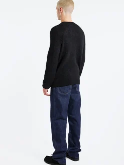 BEAMS PLUS - Garter Stitch Sweater in Black