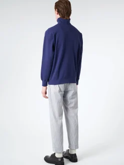 BEAMS PLUS - Half Zip Sweat in Navy