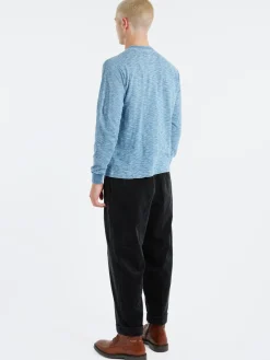 BEAMS PLUS - Indigo Slub Yarn Pocket Tee in Bleach