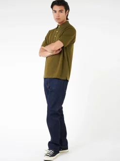 BEAMS PLUS - Knit Polo Shirt in Green