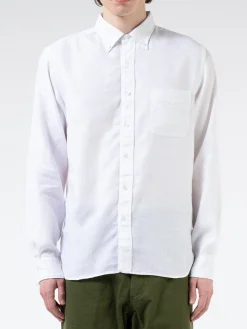 BEAMS PLUS - Linen Coolmax Button-Down Shirt in White