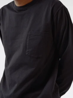 BEAMS PLUS - Long Sleeve Pocket Tee in Black
