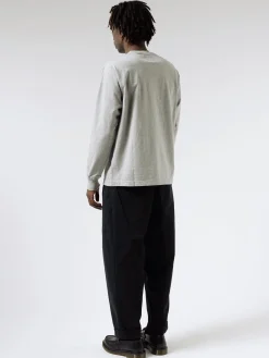 BEAMS PLUS - Long Sleeve Pocket Tee in Heather Grey