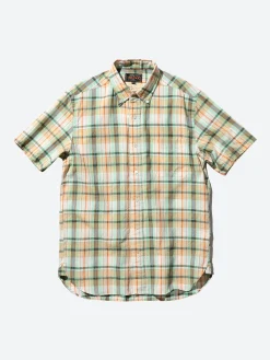 BEAMS PLUS - Madras Button Down Shirt in Mint Green