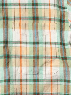 BEAMS PLUS - Madras Button Down Shirt in Mint Green