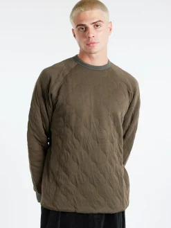 BEAMS PLUS - MIL Quilt Crew in Olive