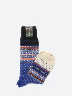 BEAMS PLUS - Nordic Socks in Blue Base