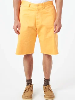 BEAMS PLUS - Plain Front Shorts in Orange