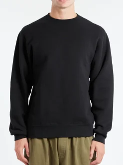 BEAMS PLUS - Raised Back Crewneck Sweatshirt in Black