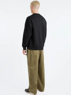 BEAMS PLUS - Raised Back Crewneck Sweatshirt in Black