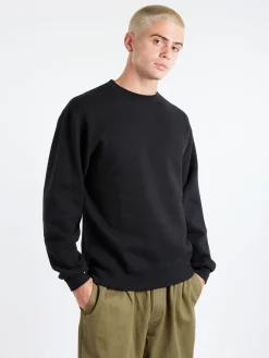 BEAMS PLUS - Raised Back Crewneck Sweatshirt in Black