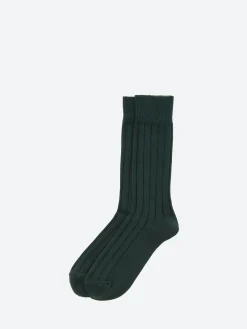 BEAMS PLUS - Rib Socks in Green