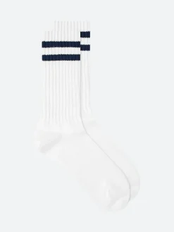BEAMS PLUS - Schoolboy Socks in White/Navy