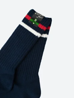 BEAMS PLUS - Schoolboy Socks in Navy/White