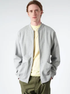 BEAMS PLUS - Sweat Zip Crew in Grey