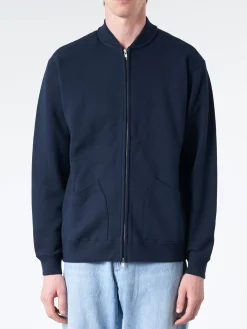 BEAMS PLUS - Sweat Zip Crew in Navy