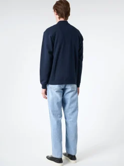 BEAMS PLUS - Sweat Zip Crew in Navy