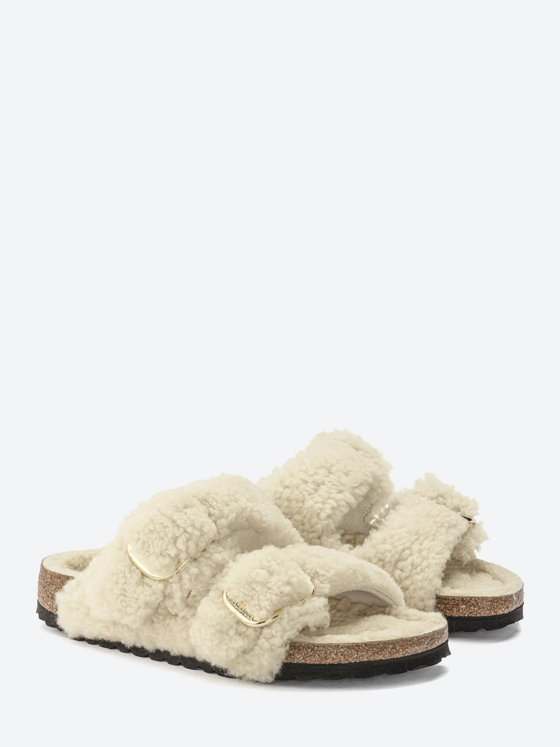 Birkenstock - Arizona Big Buckle Shearling in Eggshell Teddy