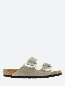 Birkenstock - Arizona Shearling in Stone Coin