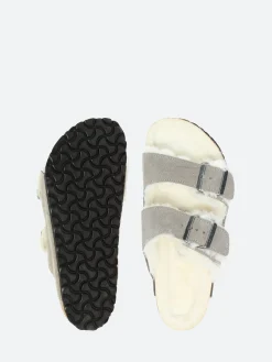 Birkenstock - Arizona Shearling in Stone Coin