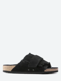 Birkenstock - Kyoto Shearling Narrow in Black Suede