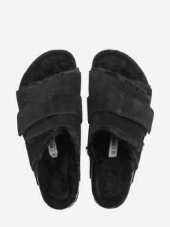 Birkenstock - Kyoto Shearling Narrow in Black Suede