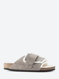 Birkenstock - Kyoto Shearling Narrow in Stone Coin
