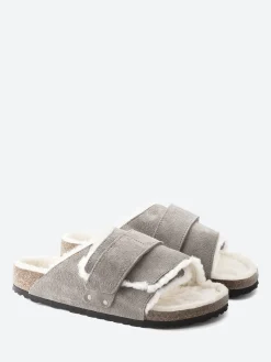Birkenstock - Kyoto Shearling Narrow in Stone Coin