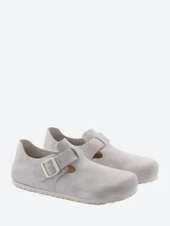 Birkenstock - London (Suede) in Antique White