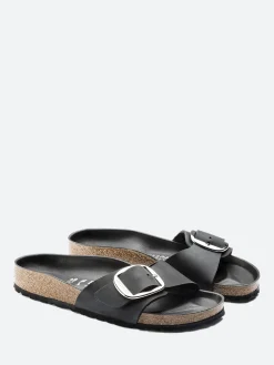 Birkenstock - Madrid Big Buckle Narrow (Oiled Leather) in Black