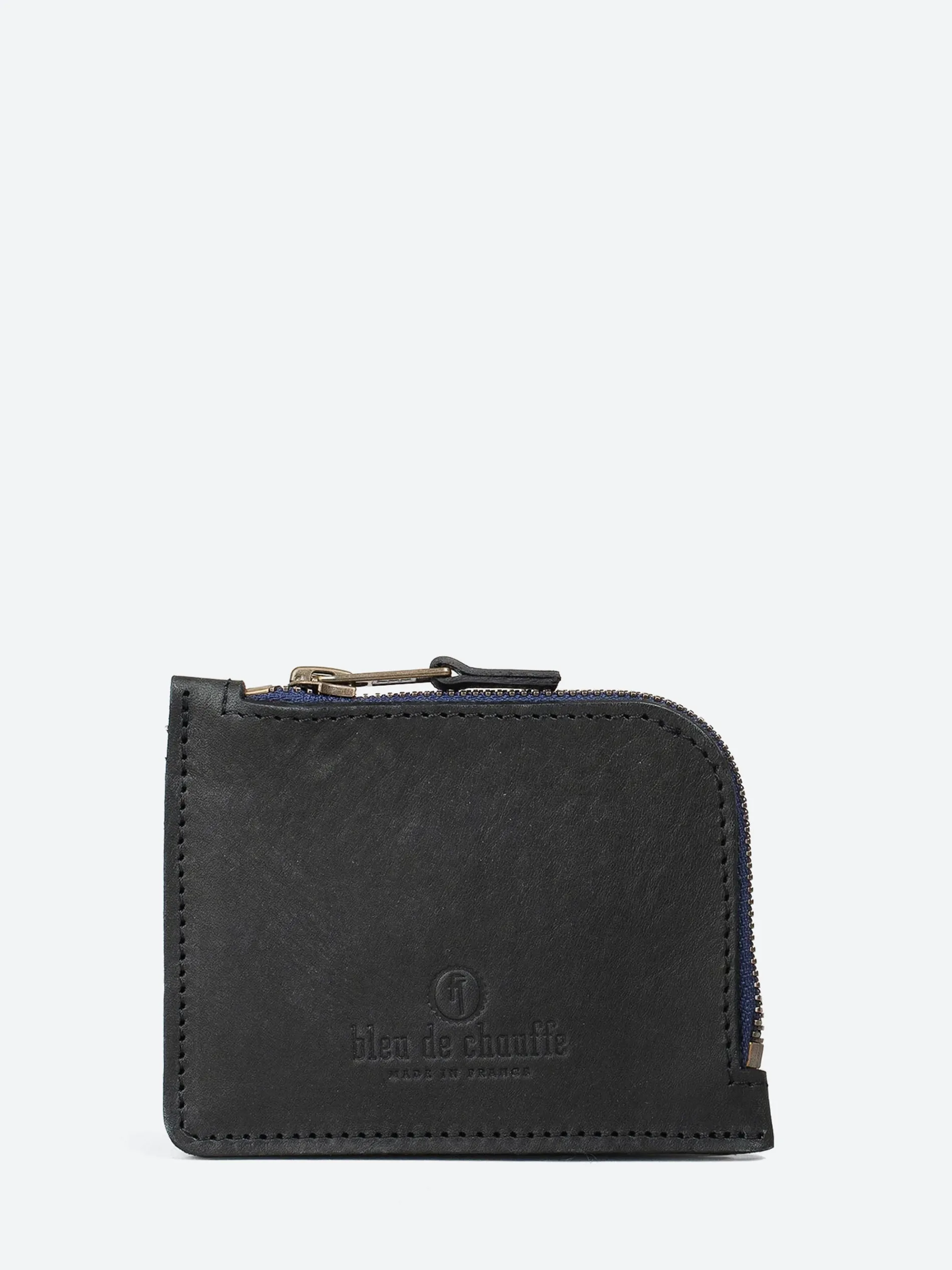 Bleu de Chauffe - AS M Zipped Wallet in Noir