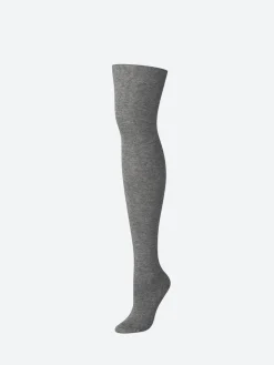 Bleuforêt - Combed Cotton Tights in Gris Clair (Light Grey)