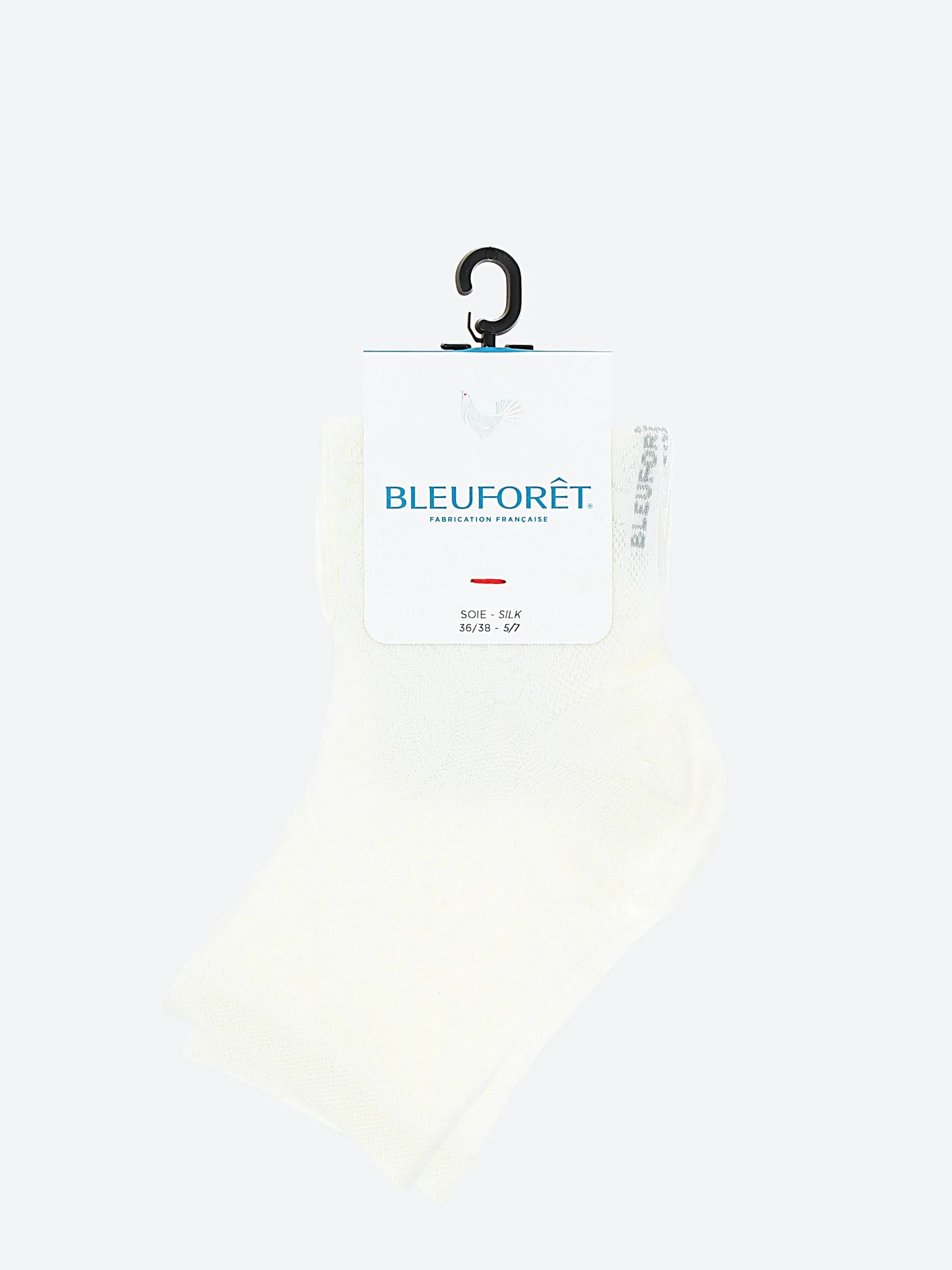 Bleuforêt - Lacy Silk Ankle Sock in Snow