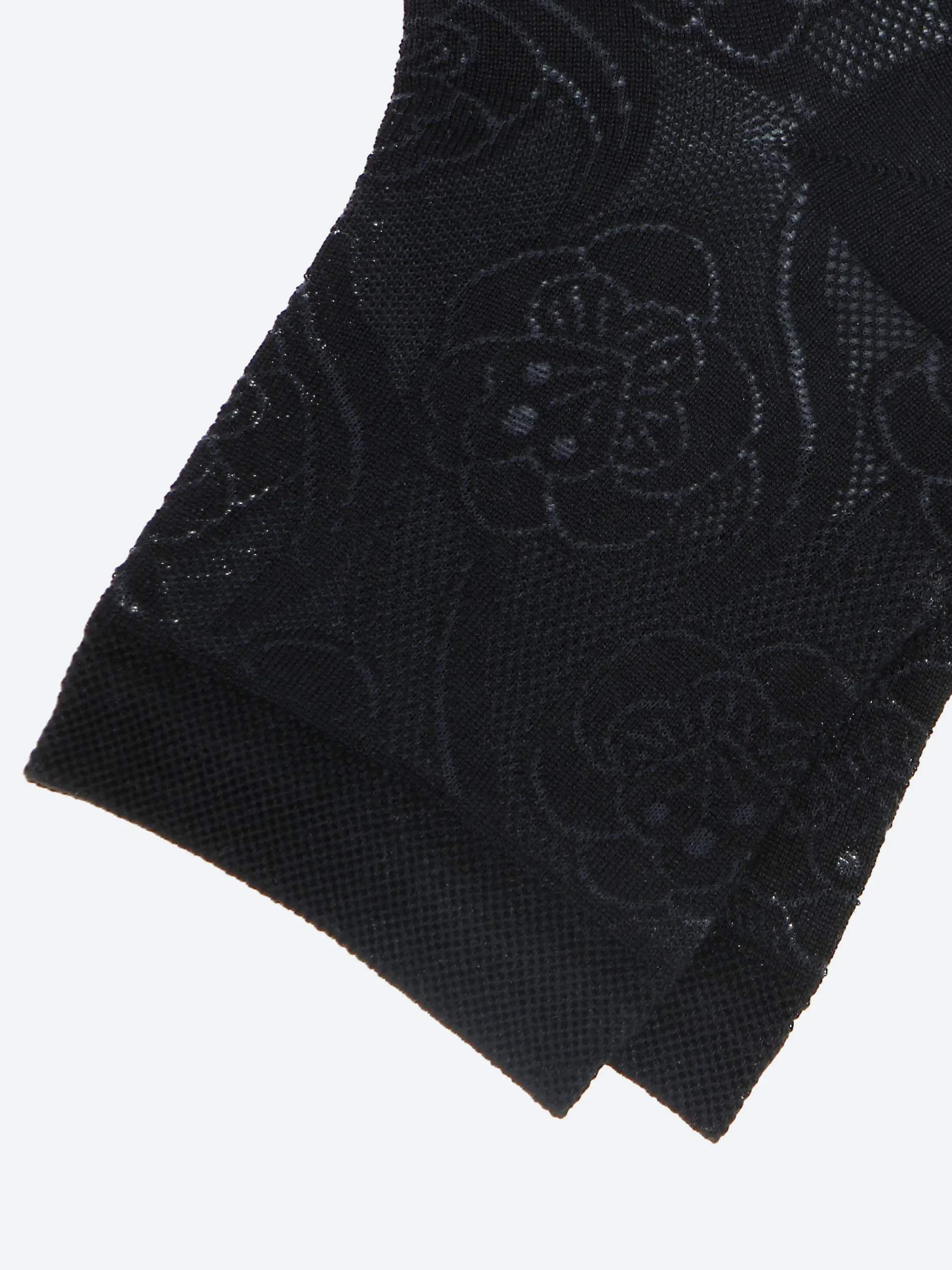 Bleuforêt - Lacy Silk Ankle Sock in Black