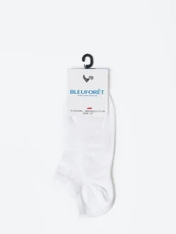 Bleuforêt - Mercerized Cotton Low-Cut Socks in White
