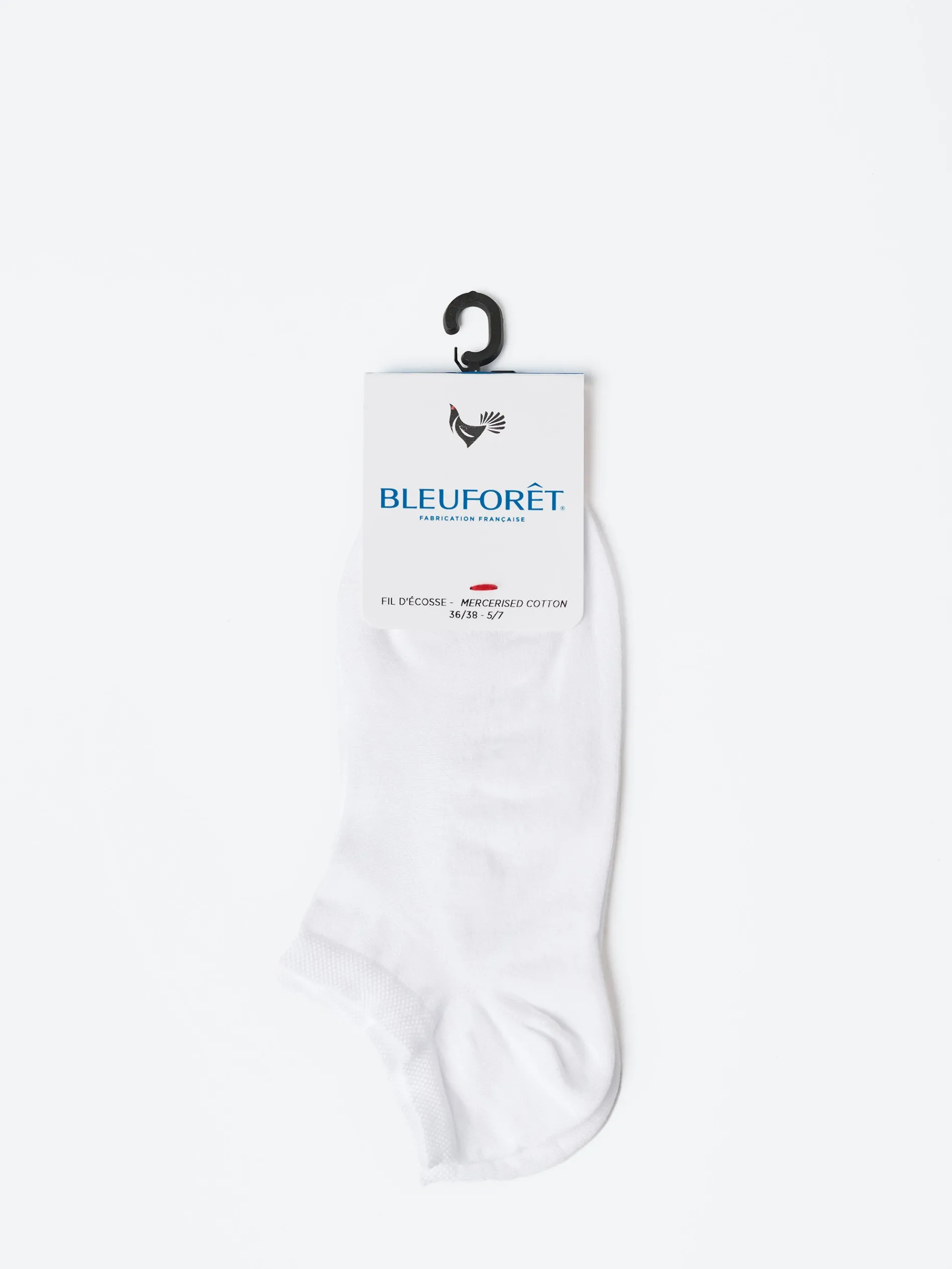 Bleuforêt - Mercerized Cotton Low-Cut Socks in White