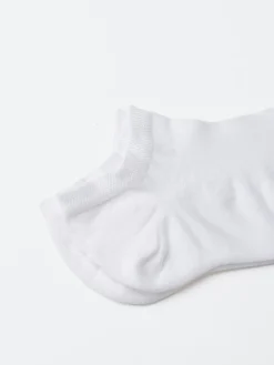 Bleuforêt - Mercerized Cotton Low-Cut Socks in White