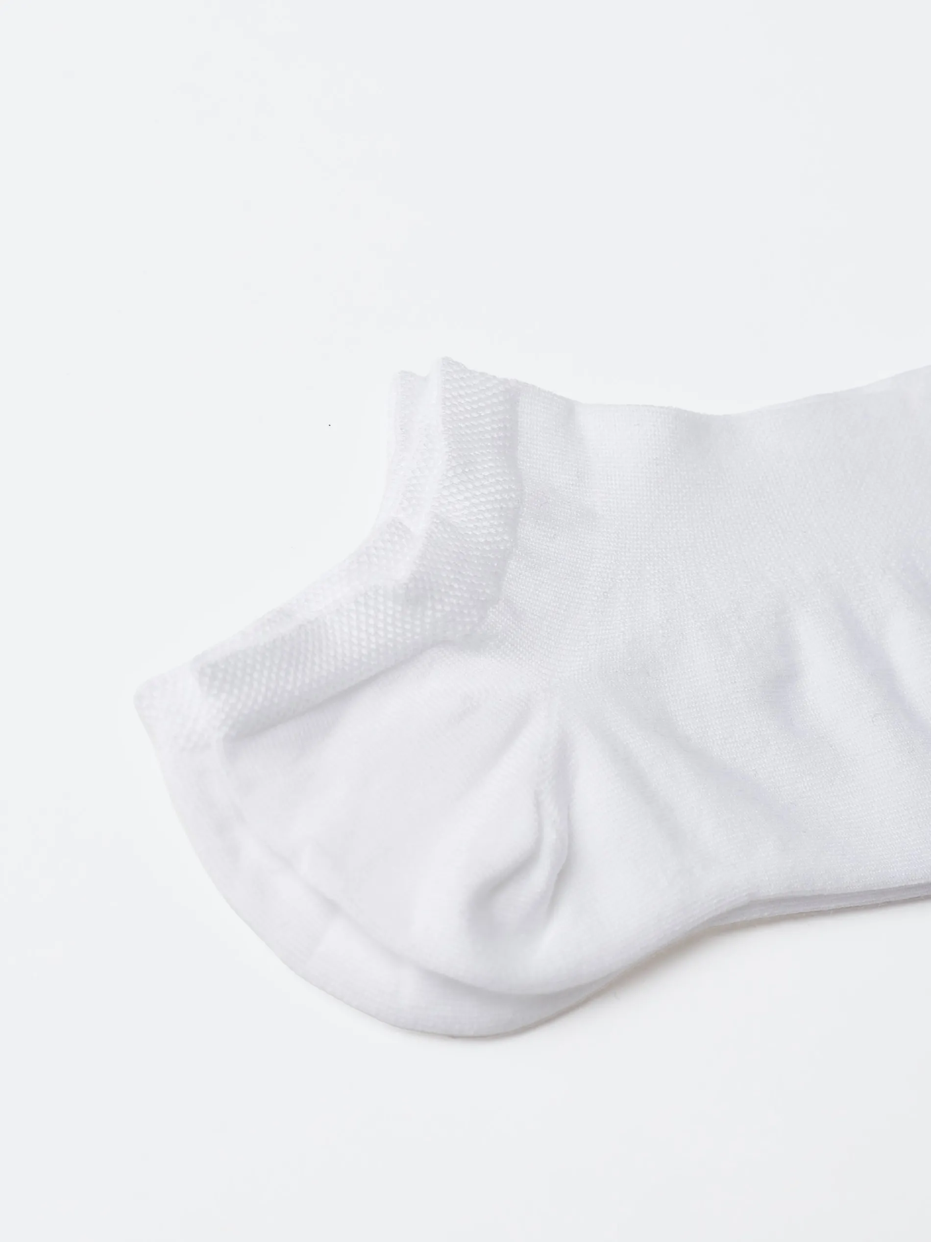 Bleuforêt - Mercerized Cotton Low-Cut Socks in White